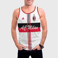 Майка-безрукавка мужская AC Milan: White Form, цвет: 3D-красный — фото 2