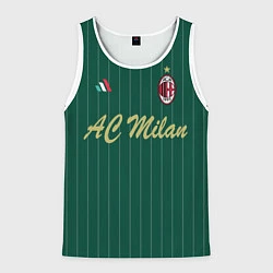 Майка-безрукавка мужская AC Milan: Green Form, цвет: 3D-белый