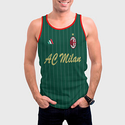 Майка-безрукавка мужская AC Milan: Green Form, цвет: 3D-красный — фото 2