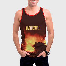 Майка-безрукавка мужская Battlefield War, цвет: 3D-красный — фото 2