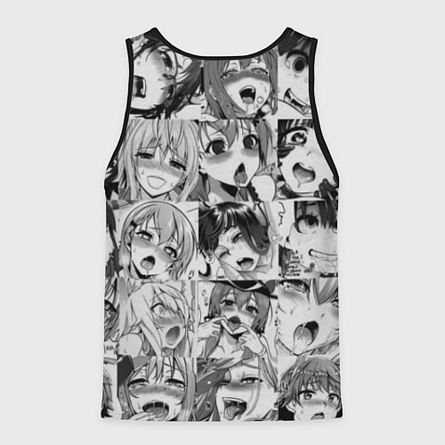 Мужская майка без рукавов Ahegao Babes / 3D-Черный – фото 2