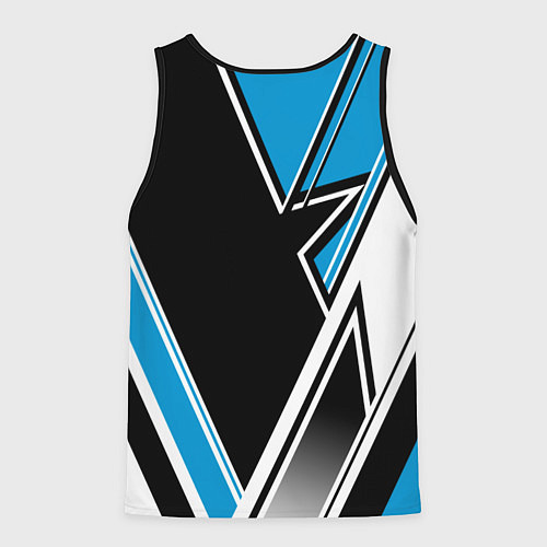 Мужская майка без рукавов Hockey black blue white / 3D-Черный – фото 2