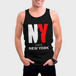 Майка-безрукавка мужская New York City, цвет: 3D-черный — фото 2