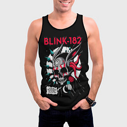 Майка-безрукавка мужская Blink-182: Death Punk, цвет: 3D-черный — фото 2