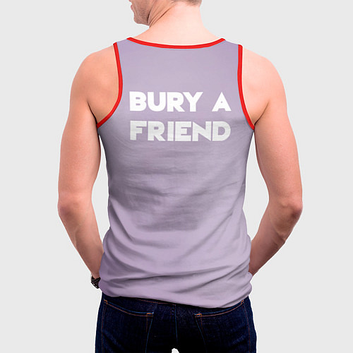 Мужская майка без рукавов Billie Eilish: Violet Camo / 3D-Красный – фото 4