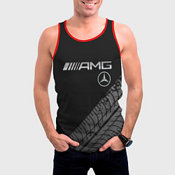 Майка-безрукавка мужская Mercedes AMG: Street Racing, цвет: 3D-красный — фото 2