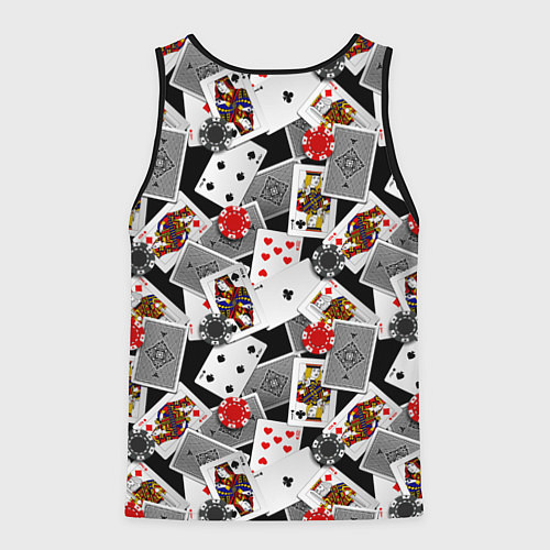 Мужская майка без рукавов Игральные карты и фишки / 3D-Черный – фото 2