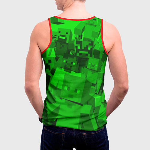 Мужская майка без рукавов Minecraft game characters / 3D-Красный – фото 4