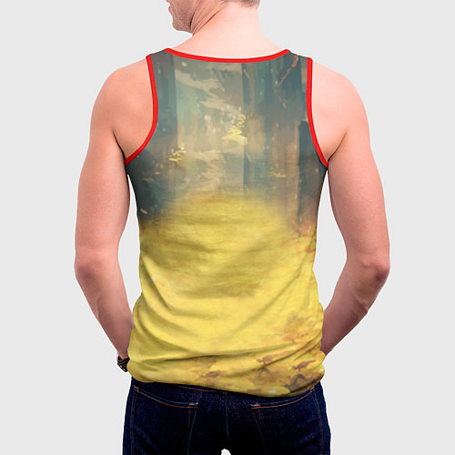 Мужская майка без рукавов Фриск и Азриэль / 3D-Красный – фото 4