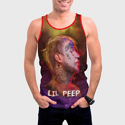 Майка-безрукавка мужская Lil Peep ART, цвет: 3D-красный — фото 2