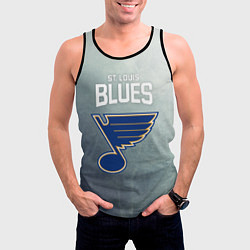 Майка-безрукавка мужская St Louis Blues, цвет: 3D-черный — фото 2