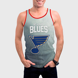 Майка-безрукавка мужская St Louis Blues, цвет: 3D-красный — фото 2