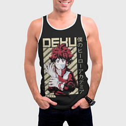 Майка-безрукавка мужская Deku - My Hero Academia, цвет: 3D-белый — фото 2