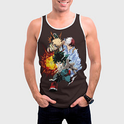 Майка-безрукавка мужская Моя геройская академия, цвет: 3D-белый — фото 2