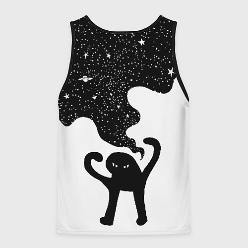 Мужская майка без рукавов Ъуъ съука - космос / 3D-Черный – фото 2