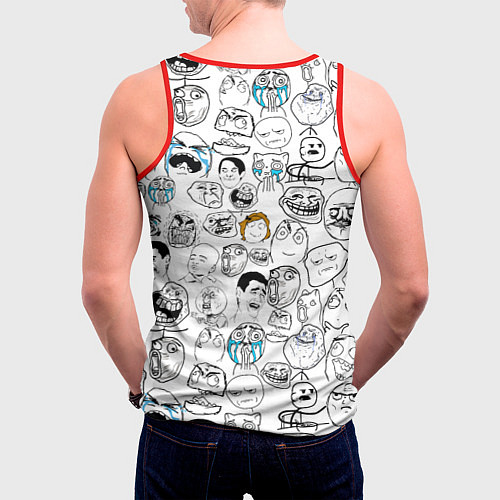 Мужская майка без рукавов МЕМЫ / 3D-Красный – фото 4