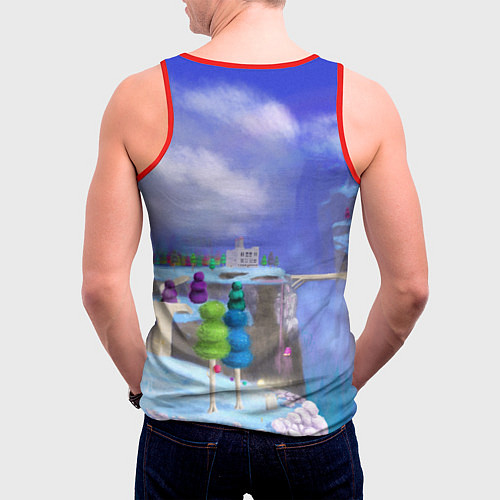 Мужская майка без рукавов Terraria / 3D-Красный – фото 4
