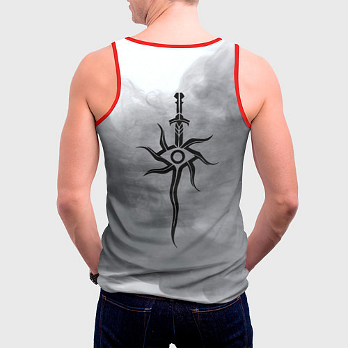 Мужская майка без рукавов Dragon Age / 3D-Красный – фото 4