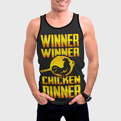 Майка-безрукавка мужская Winner Chicken Dinner, цвет: 3D-черный — фото 2