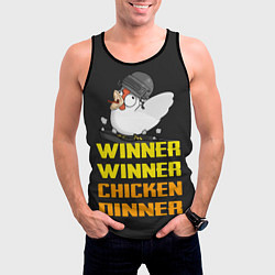 Майка-безрукавка мужская Winner Chicken Dinner, цвет: 3D-черный — фото 2