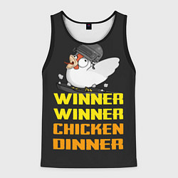 Майка-безрукавка мужская Winner Chicken Dinner, цвет: 3D-черный