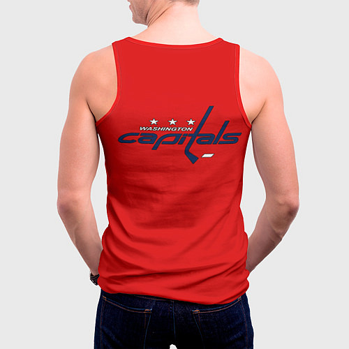 Мужская майка без рукавов Ovechkin Capitals / 3D-Красный – фото 4