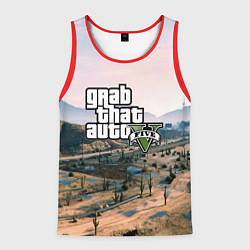 Майка-безрукавка мужская Grand Theft Auto 5, цвет: 3D-красный