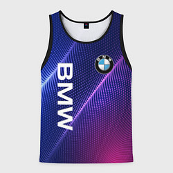 Майка-безрукавка мужская BMW, цвет: 3D-черный