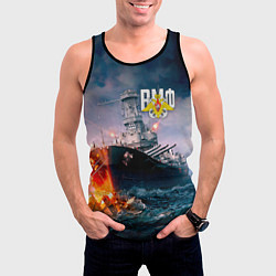 Майка-безрукавка мужская ВМФ, цвет: 3D-черный — фото 2