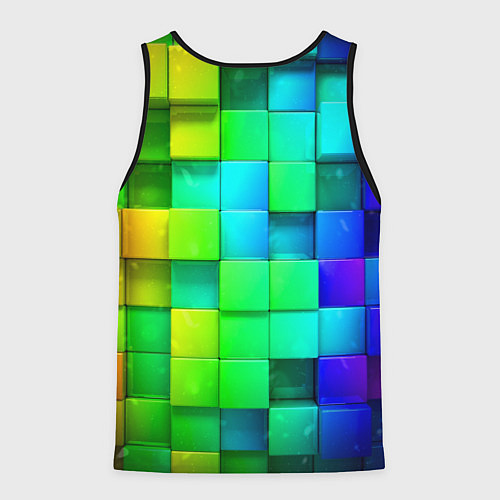 Мужская майка без рукавов Minecraft Майнкрафт / 3D-Черный – фото 2