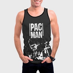 Майка-безрукавка мужская Pac Man, цвет: 3D-черный — фото 2