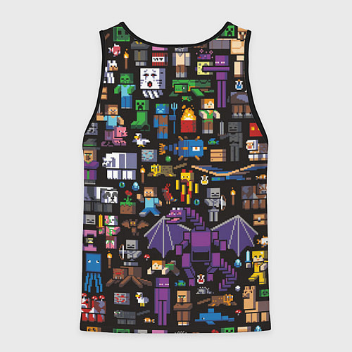 Мужская майка без рукавов MINECRAFT / 3D-Черный – фото 2
