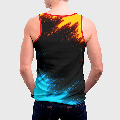 Мужская майка без рукавов KIMETSU NO YAIBA / 3D-Красный – фото 4