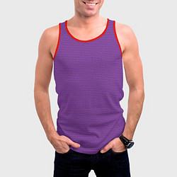 Майка-безрукавка мужская Фиолетовая волна, цвет: 3D-красный — фото 2