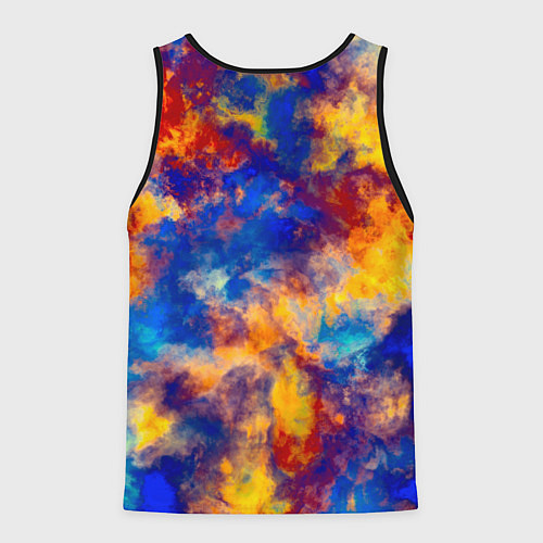 Мужская майка без рукавов Огненно-синий полутон / 3D-Черный – фото 2