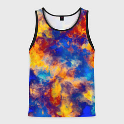Майка-безрукавка мужская Огненно-синий полутон, цвет: 3D-черный
