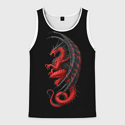 Майка-безрукавка мужская Red Dragon, цвет: 3D-белый