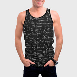 Майка-безрукавка мужская Математические формулы, цвет: 3D-черный — фото 2