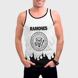 Майка-безрукавка мужская RAMONES, цвет: 3D-черный — фото 2