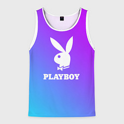 Майка-безрукавка мужская PLAYBOY, цвет: 3D-белый