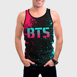 Майка-безрукавка мужская BTS, цвет: 3D-черный — фото 2