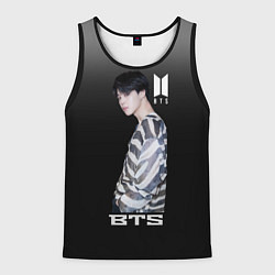 Майка-безрукавка мужская BTS, цвет: 3D-черный