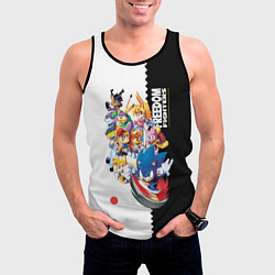 Майка-безрукавка мужская СОНИК, цвет: 3D-черный — фото 2