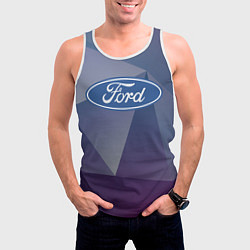 Майка-безрукавка мужская Ford, цвет: 3D-белый — фото 2