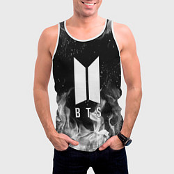 Майка-безрукавка мужская BTS, цвет: 3D-белый — фото 2