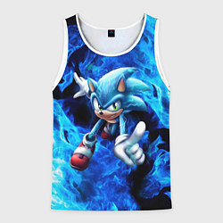 Мужская майка без рукавов Blue Sonic