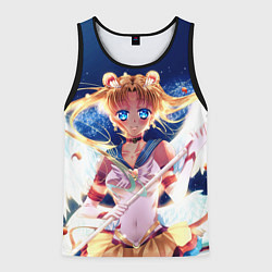 Майка-безрукавка мужская SAILOR MOON, цвет: 3D-черный