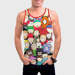 Майка-безрукавка мужская South Park персонажи, цвет: 3D-красный — фото 2
