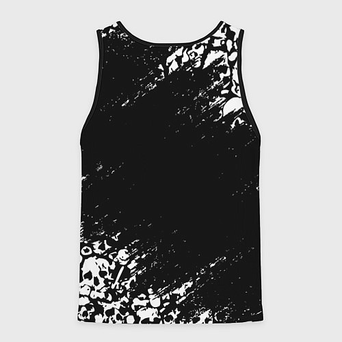 Мужская майка без рукавов БЕЛЫЕ ЧЕРЕПА / 3D-Черный – фото 2