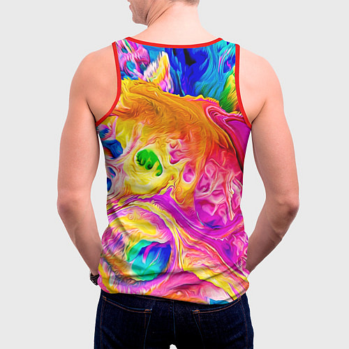 Мужская майка без рукавов TIE DYE / 3D-Красный – фото 4